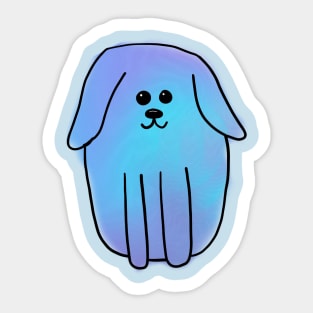 Blue Watercolour Dog Sticker